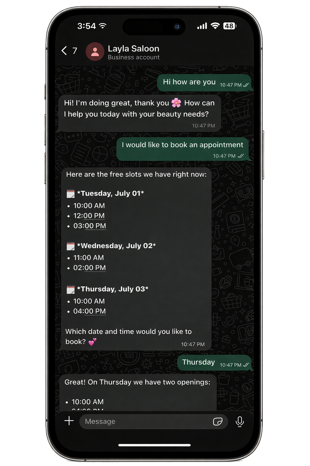 Layla chat interface
